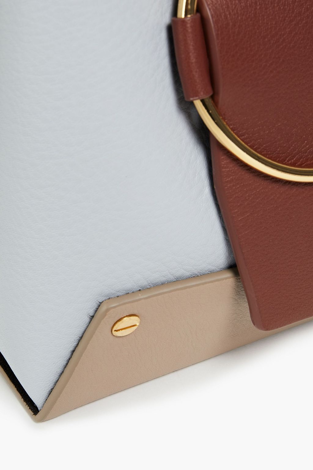 YUZEFI Delila studded pebbled-leather shoulder bag