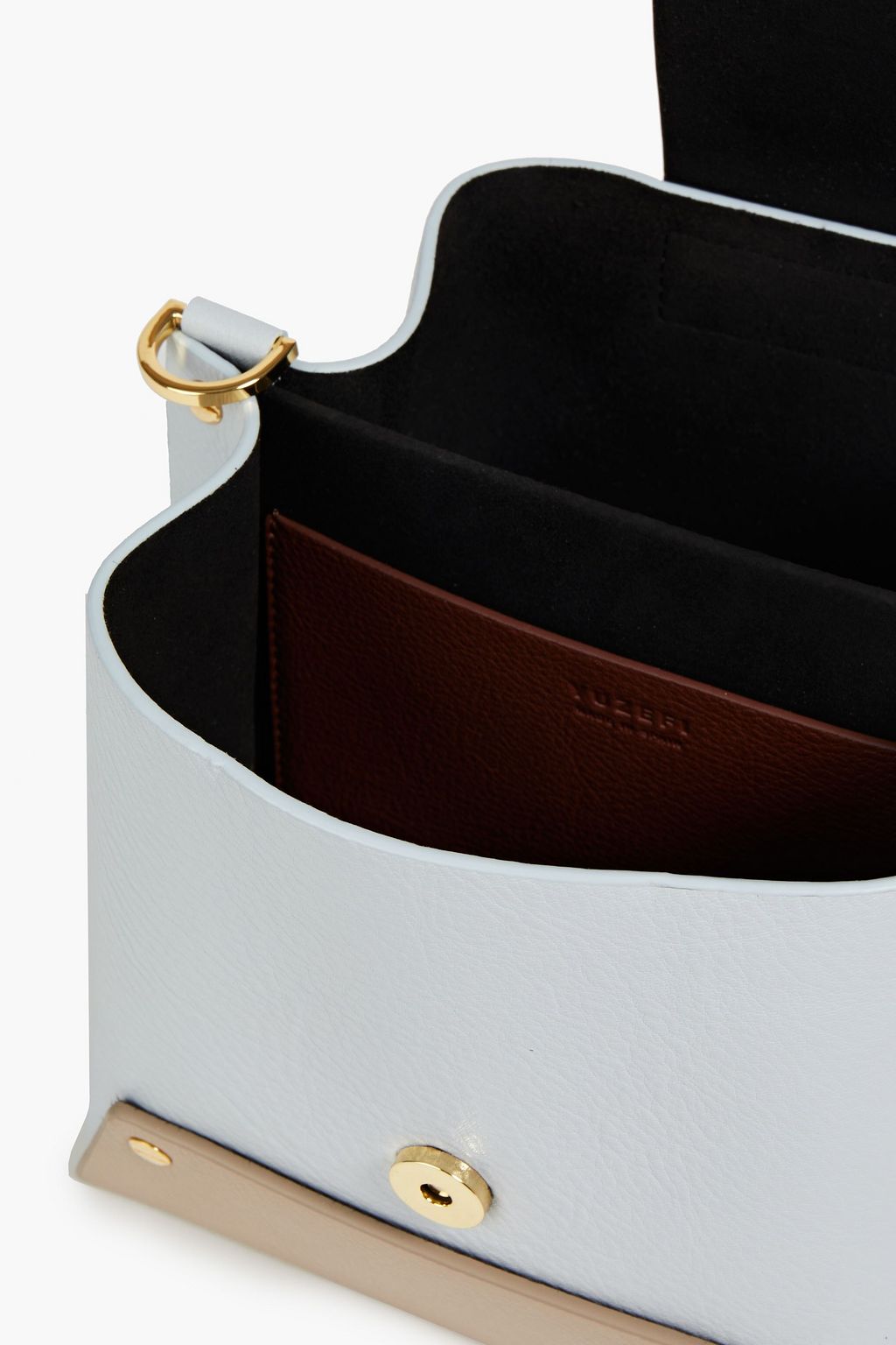 YUZEFI Delila studded pebbled-leather shoulder bag