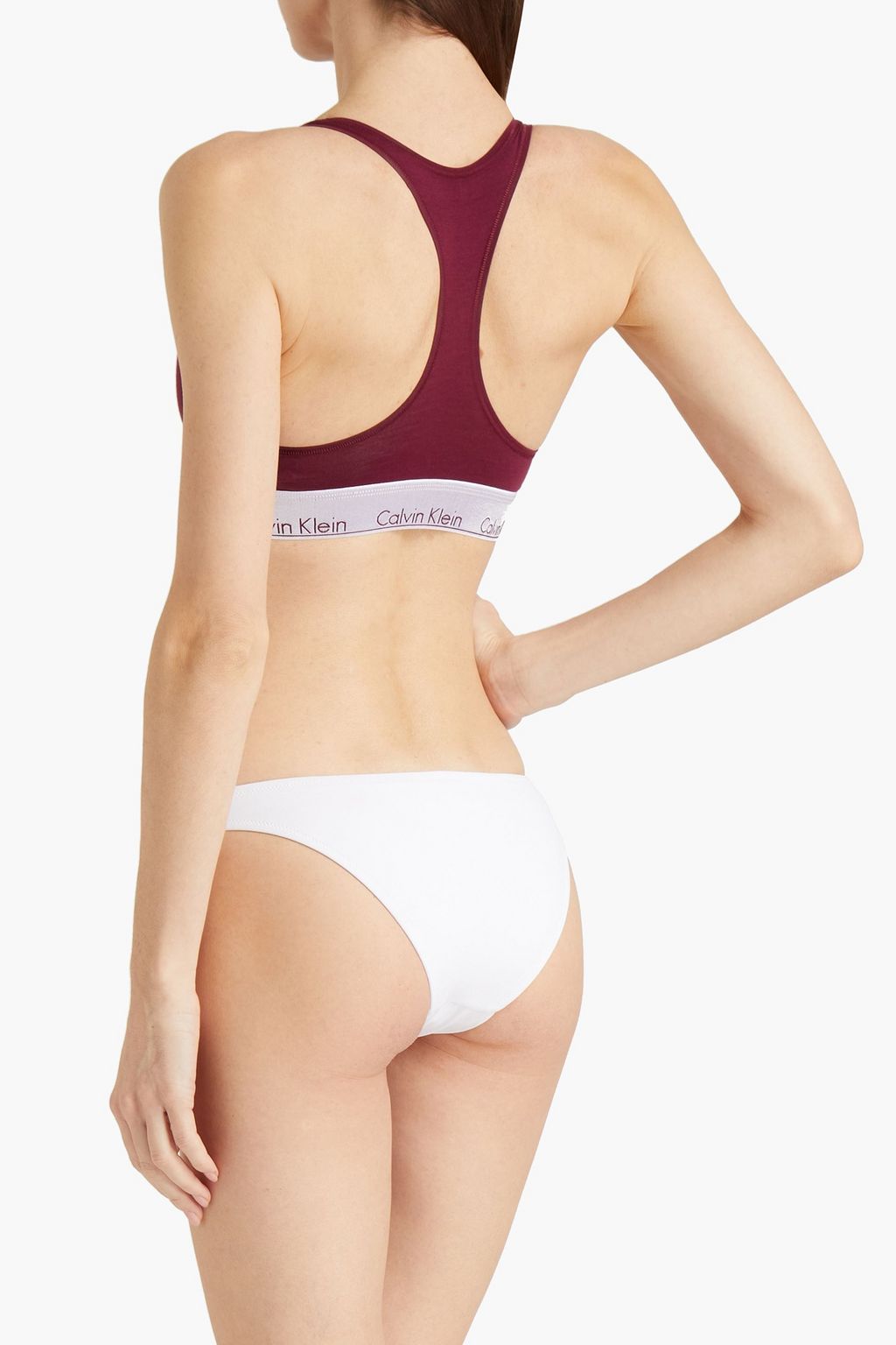 CALVIN KLEIN Cotton-blend jersey bralette