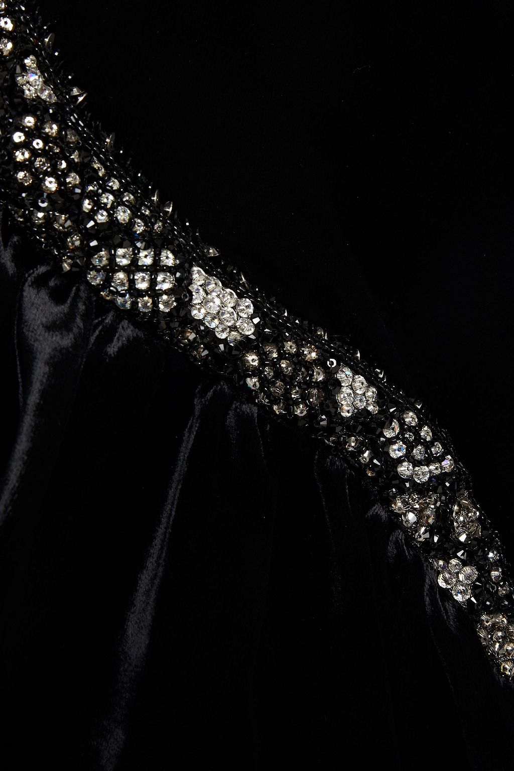 Black Embellished velvet gown | Sale up to 70% off | THE OUTNET ...