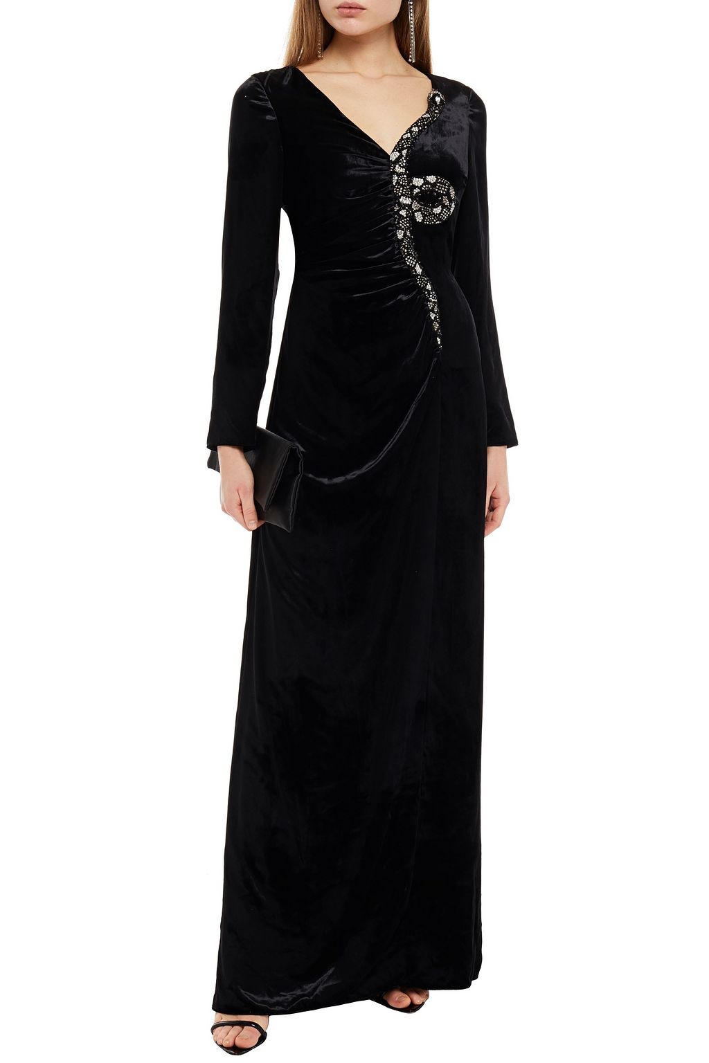 VALENTINO GARAVANI Embellished velvet gown