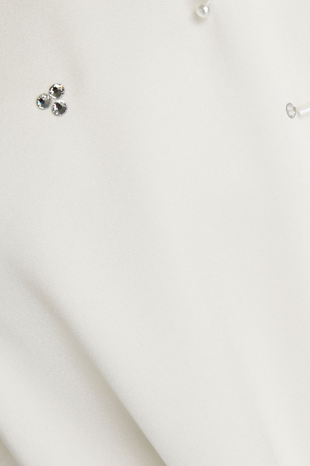 MAGDA BUTRYM Mostar embellished knotted silk-satin blouse