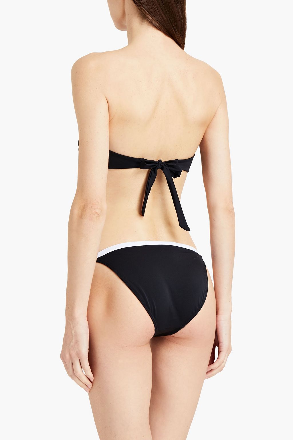 CALVIN KLEIN Monogrammed-trimmed bandeau bikini top