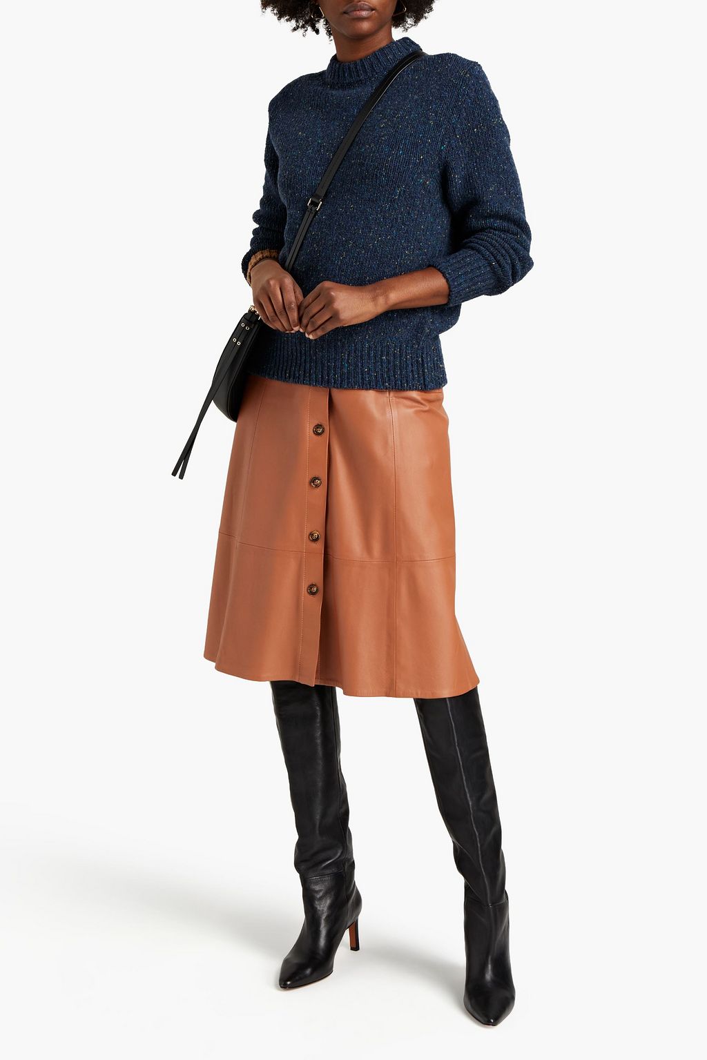 REJINA PYO Ellis donegal wool and cashmere-blend sweater