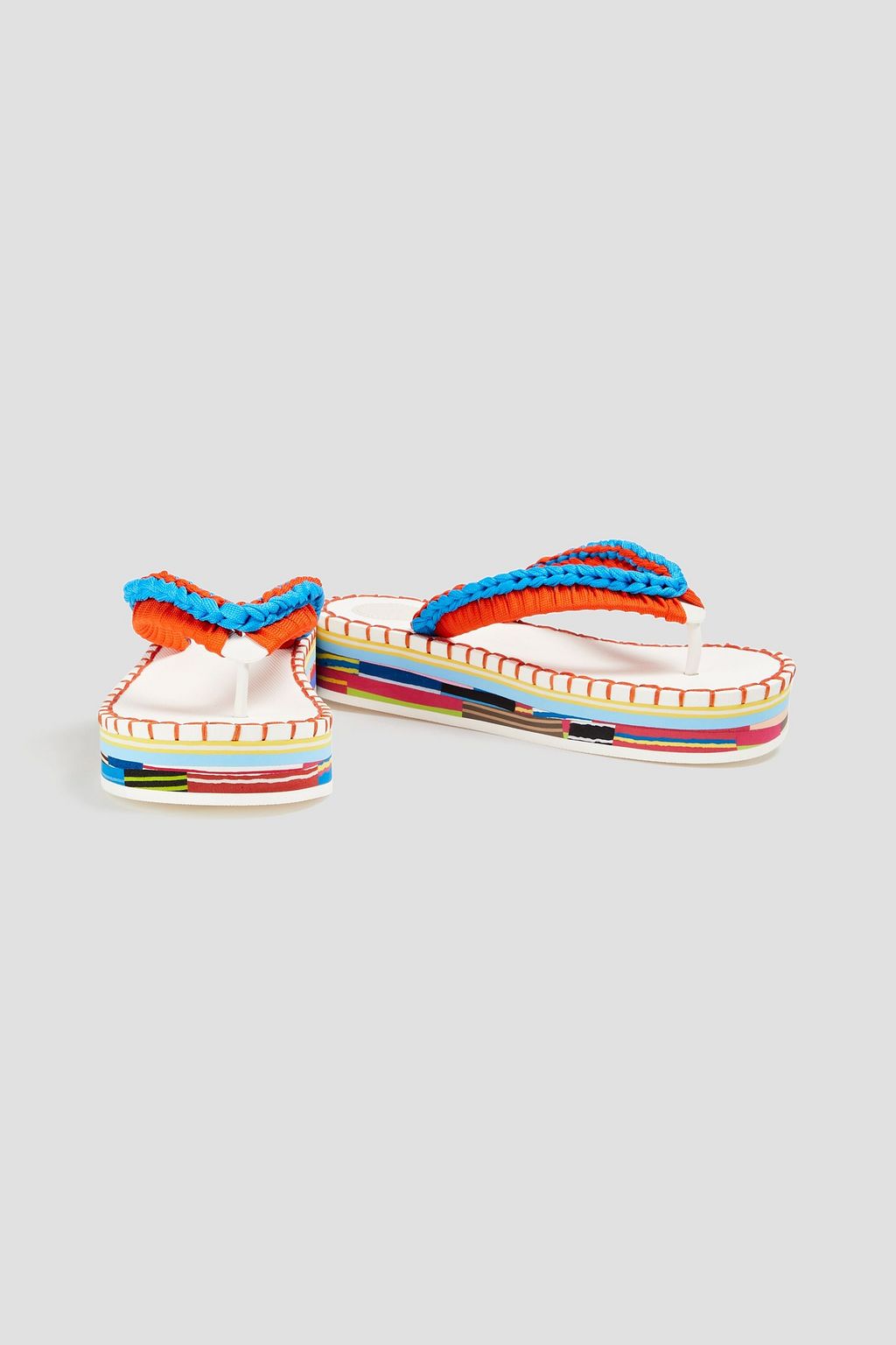CHLOÉ Lou crochet platform flip flops