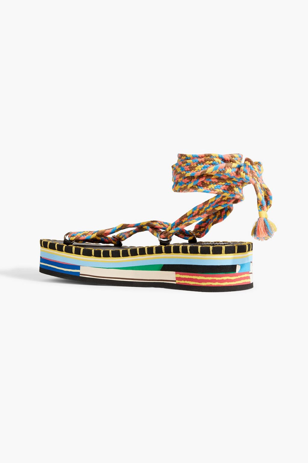 CHLOÉ صندل بنعل سميك “لو” من الحبال بنمط مجدول
