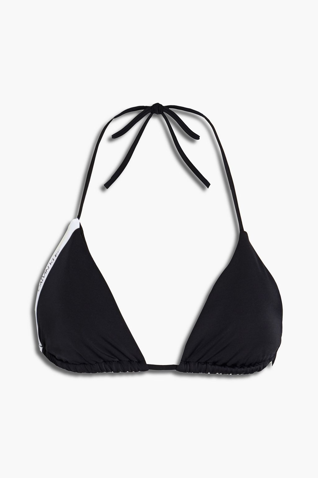 CALVIN KLEIN Printed twotone triangle bikini top Sale up to 70 off