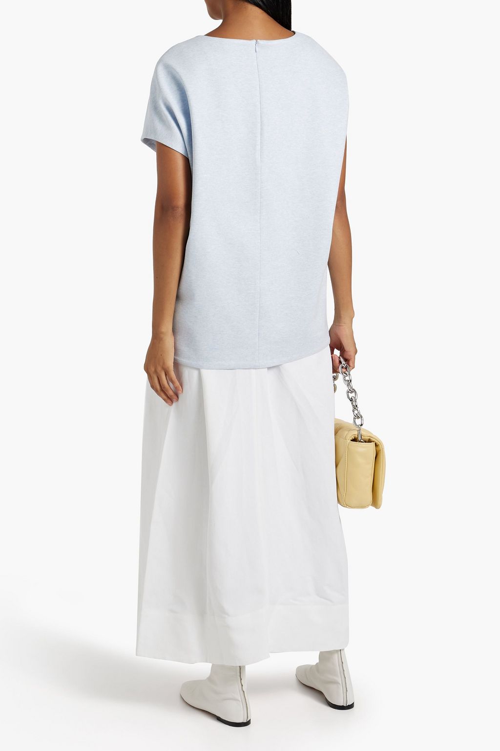 ROSETTA GETTY Crossover mélange stretch-knit top
