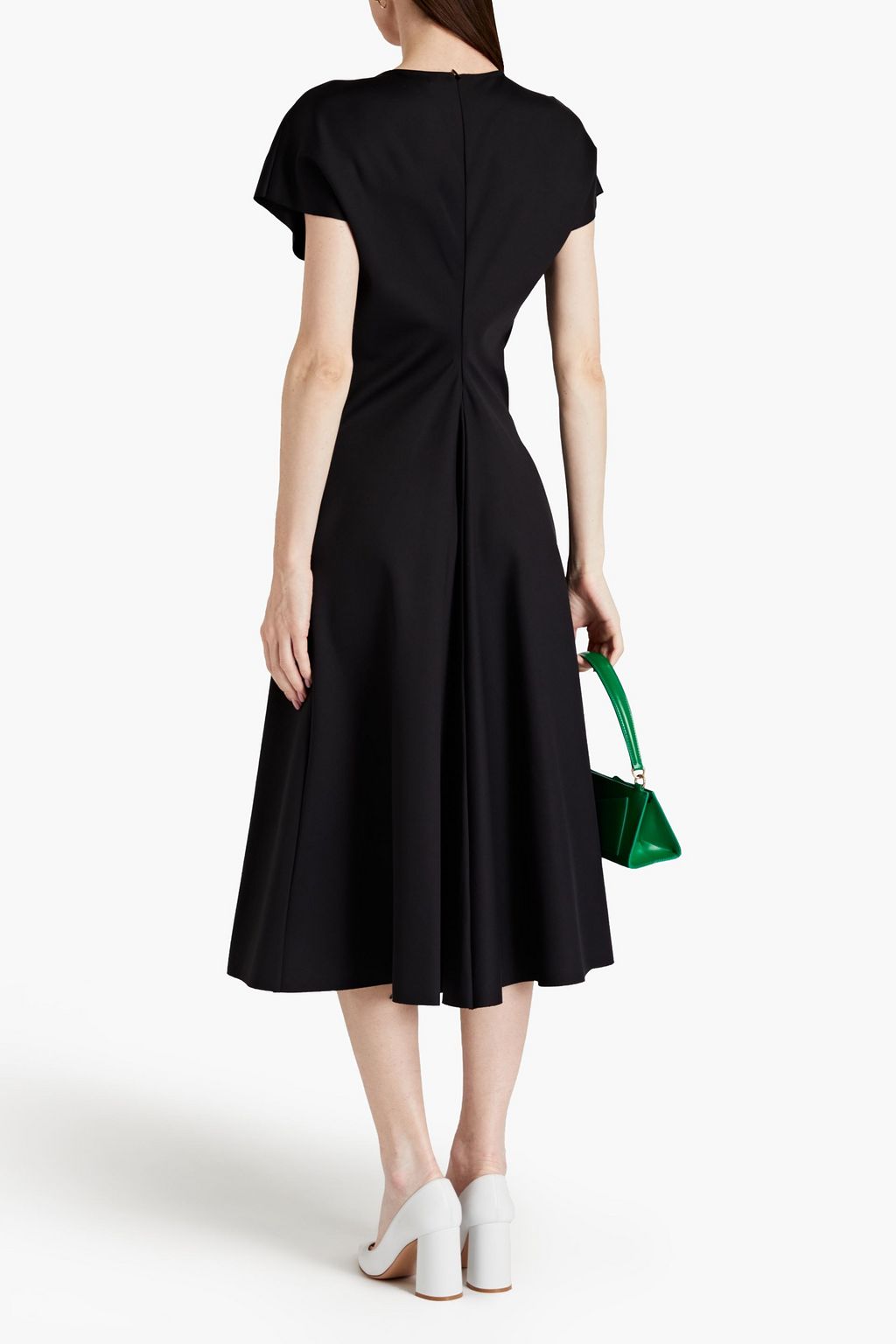 ROSETTA GETTY Fluted neoprene midi dress THE