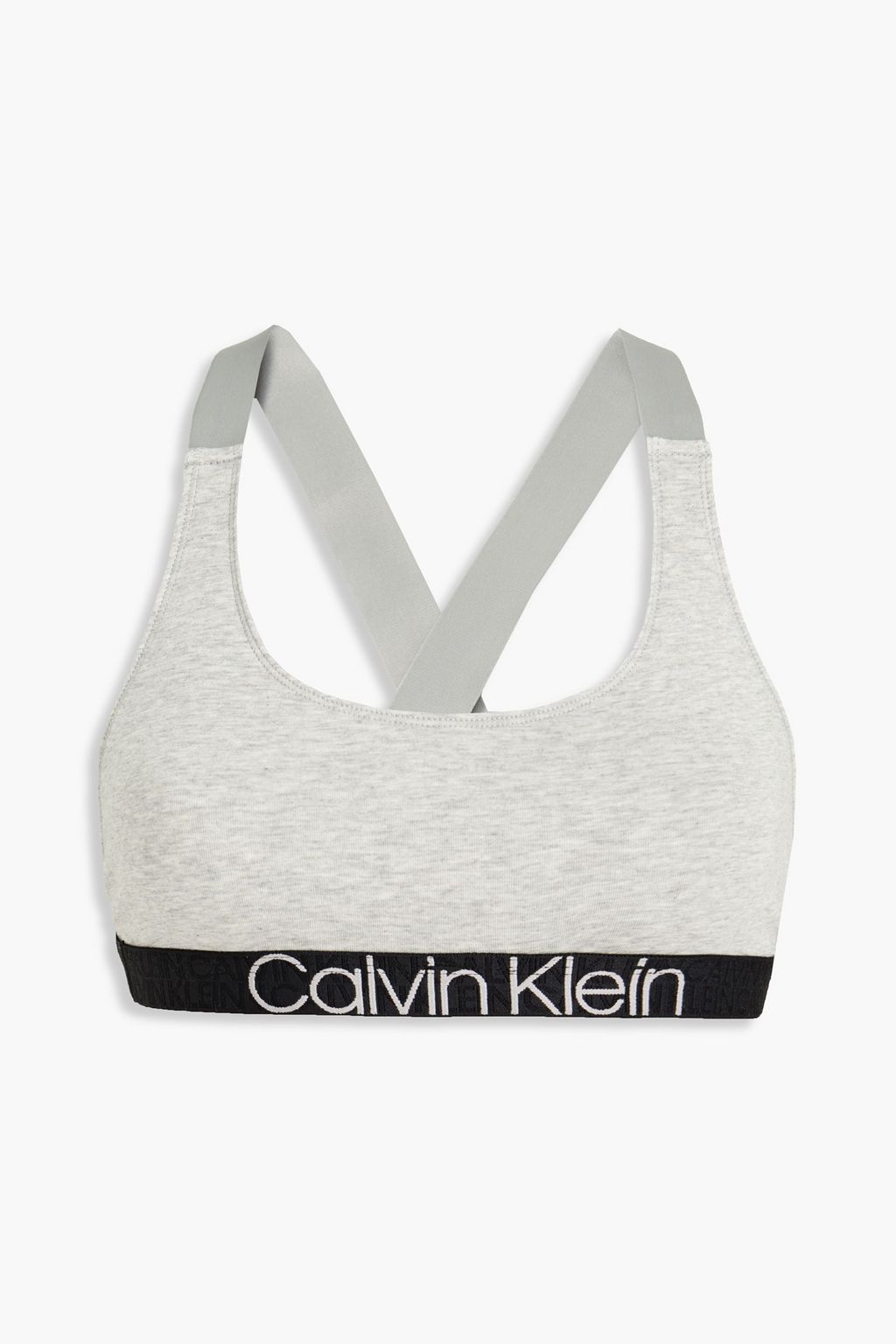 Gray Cotton-blend jersey sports bra | CALVIN KLEIN | THE OUTNET Gray Cotton-blend jersey sports bra | CALVIN KLEIN | THE OUTNET