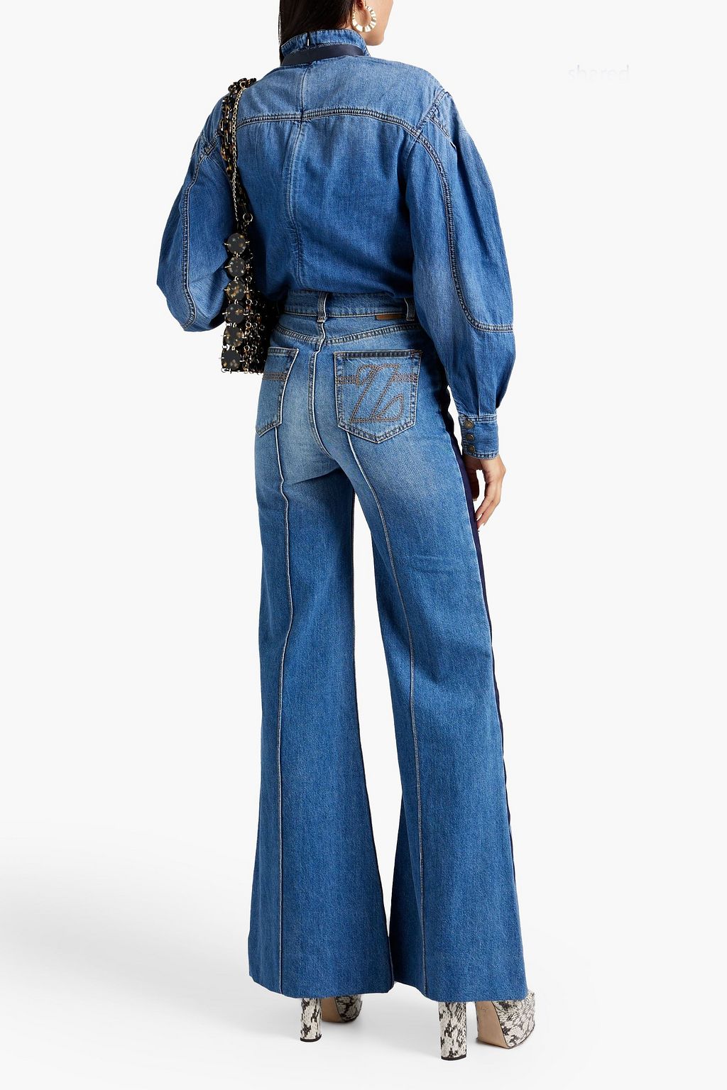 ZIMMERMANN Pintucked denim shirt
