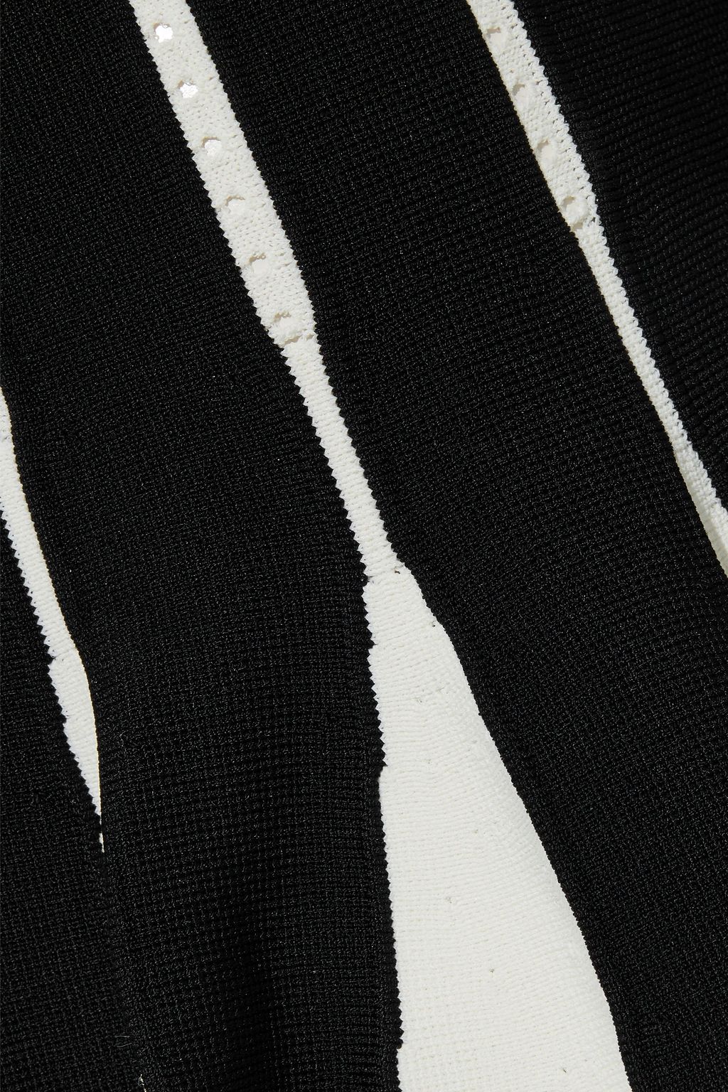 VALENTINO GARAVANI Fluted striped ponte mini dress