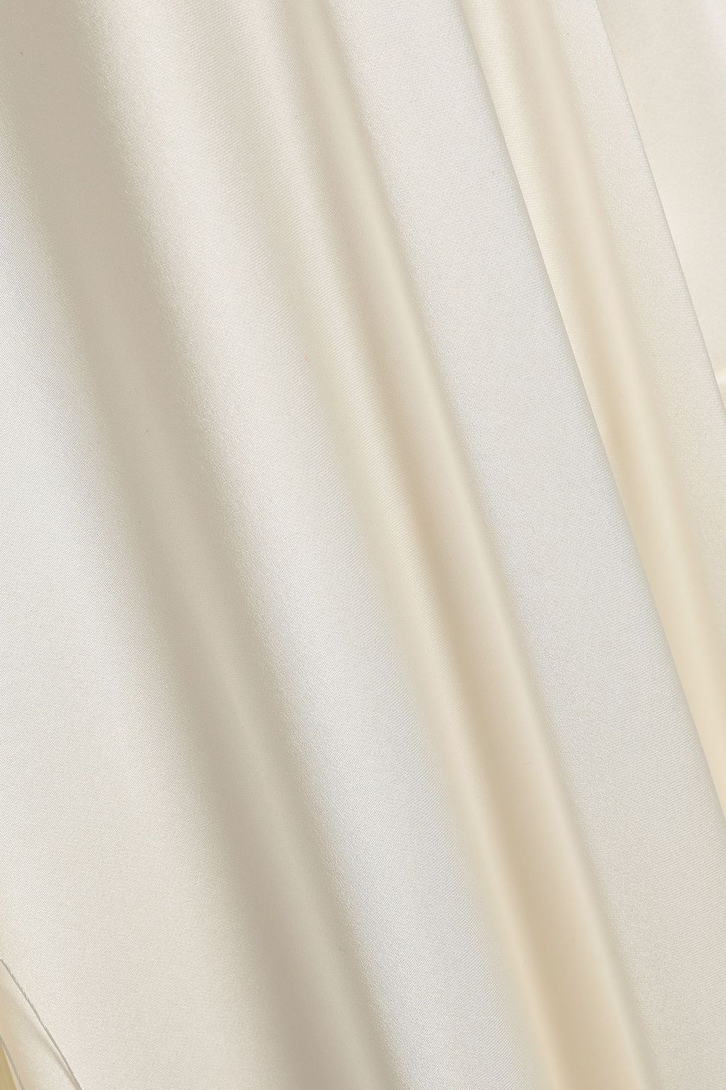 MAGDA BUTRYM Corfu fringe-trimmed draped silk-satin midi dress
