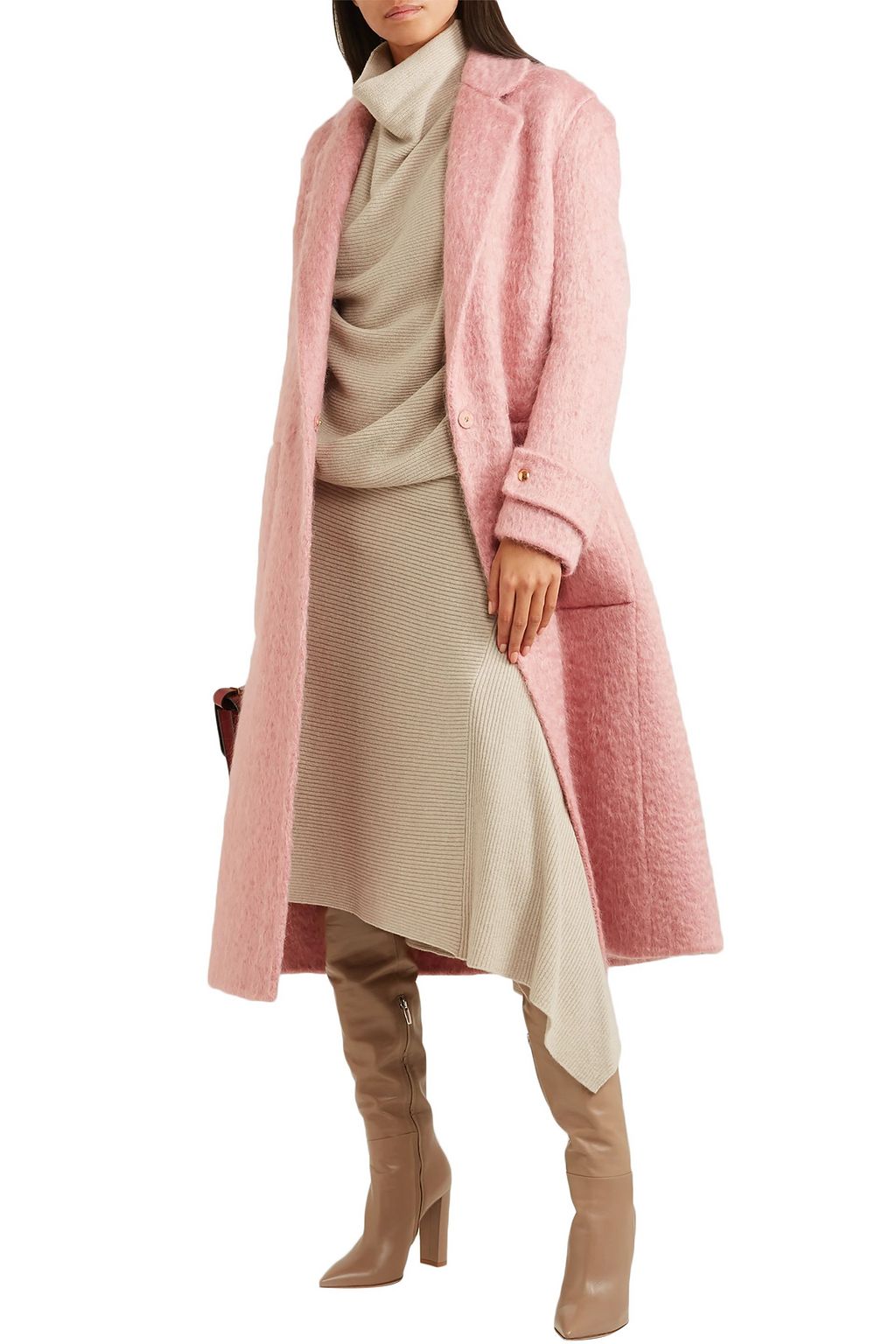 AGNONA Mohair-blend coat