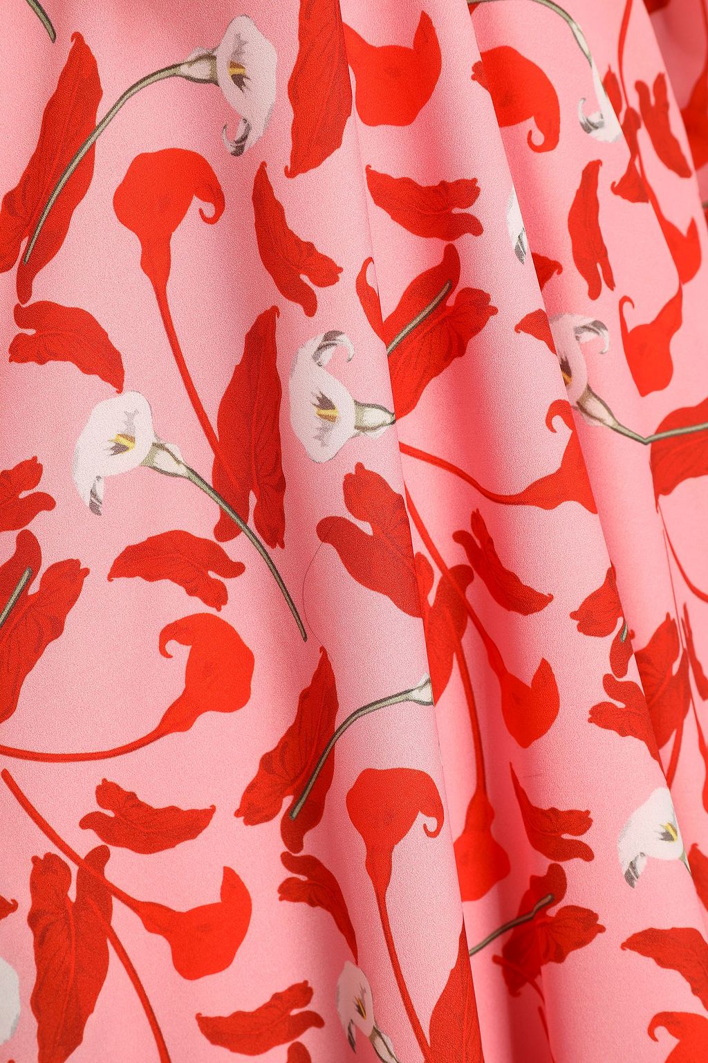 BORGO DE NOR Knotted floral-print crepe de chine maxi dress