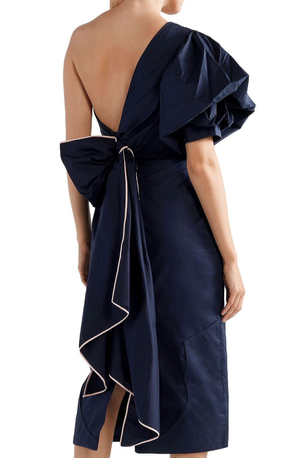 JOHANNA ORTIZ Tiger Lily one-shoulder cotton-blend poplin midi dress