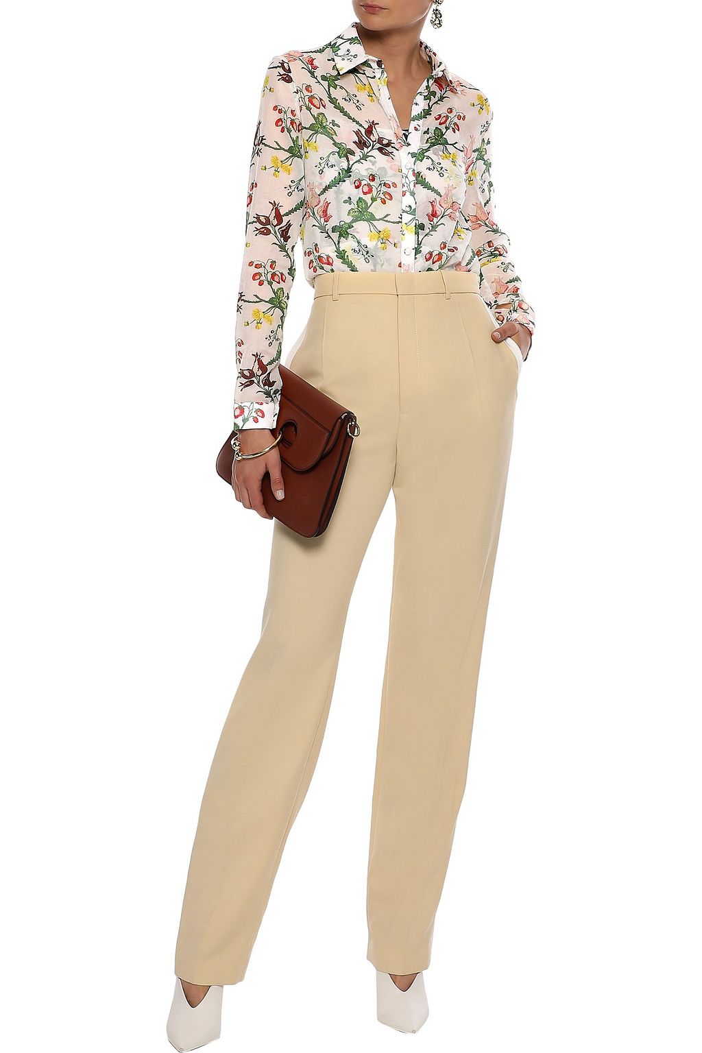ERDEM Cecilia printed cotton-gauze shirt