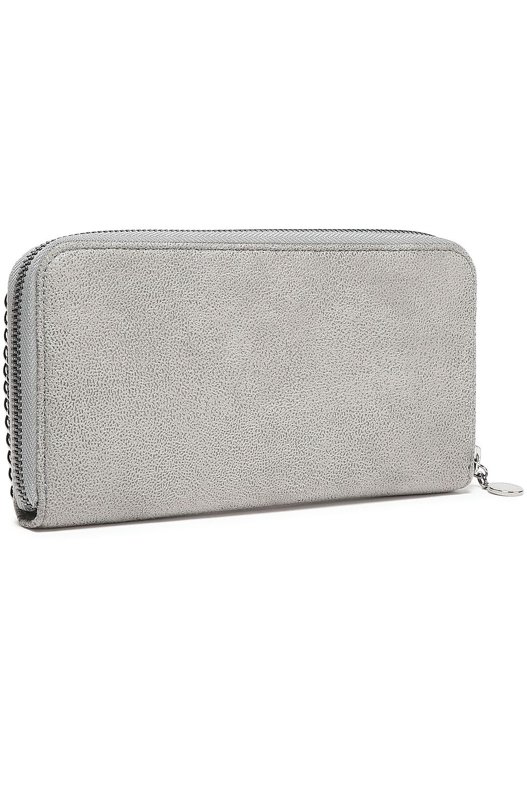 STELLA MCCARTNEY Falabella chain-trimmed faux brushed-leather continental wallet
