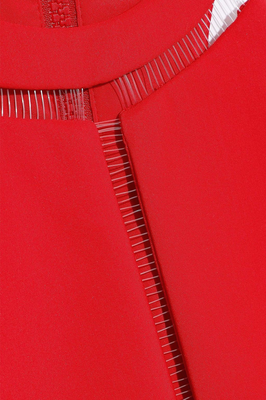 ALEXANDER WANG Open knit-trimmed halterneck bikini top