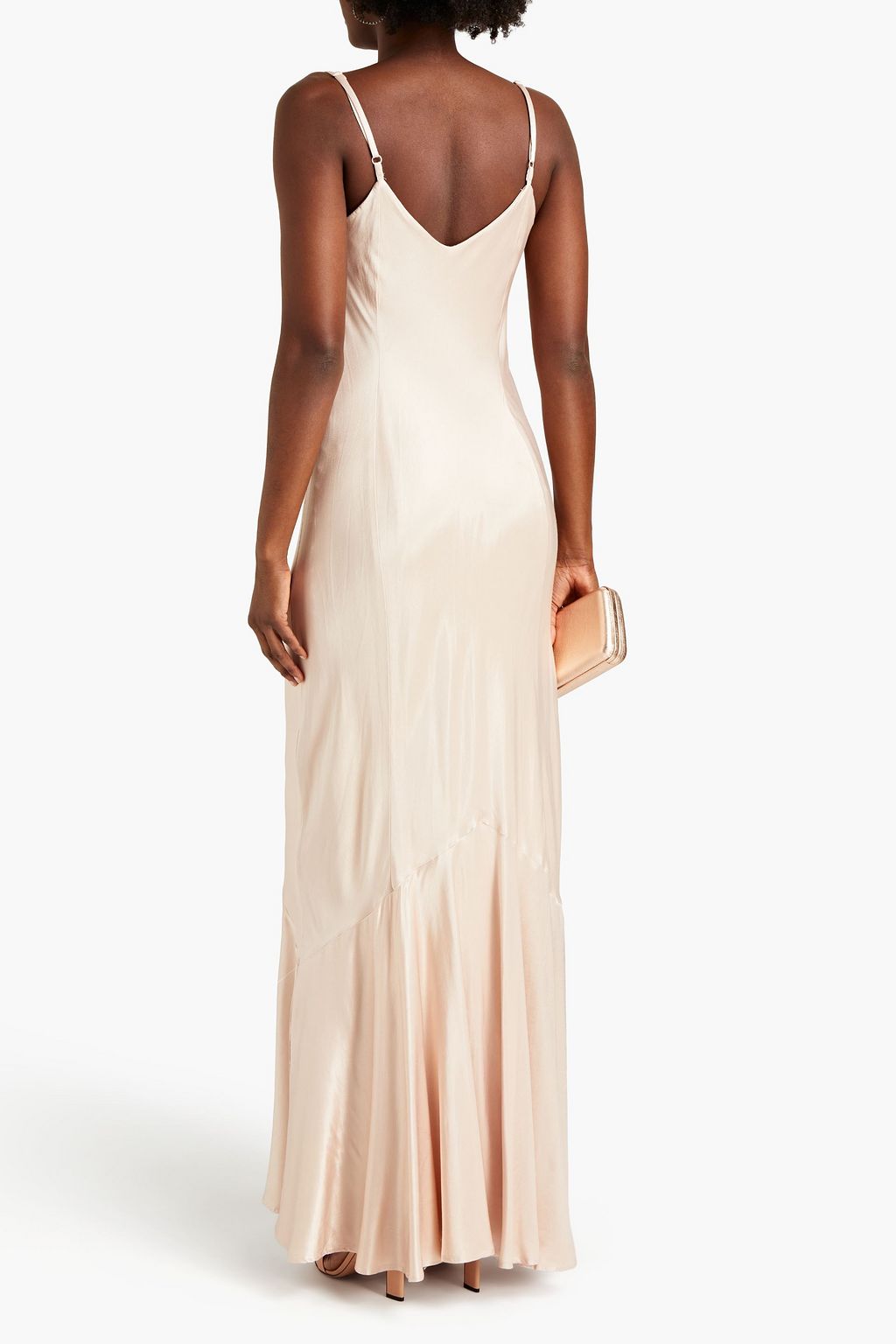 GHOST LONDON Hollywood Bella satin-crepe maxi slip dress