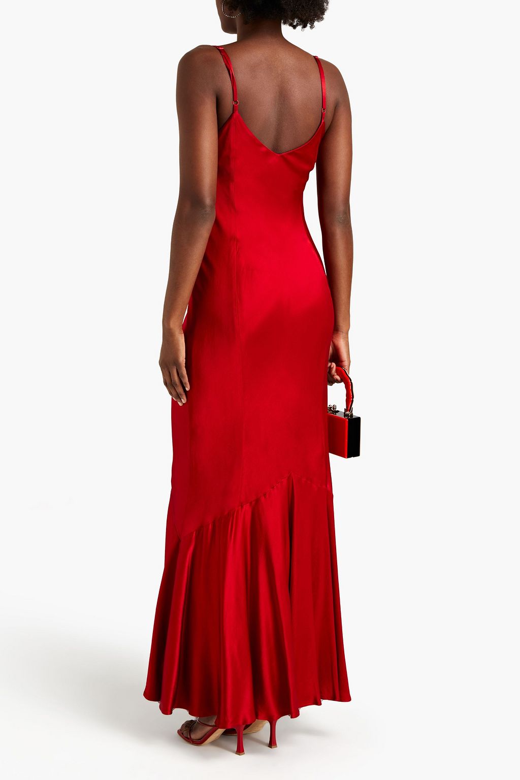 GHOST LONDON Hollywood Bella satin-crepe maxi slip dress
