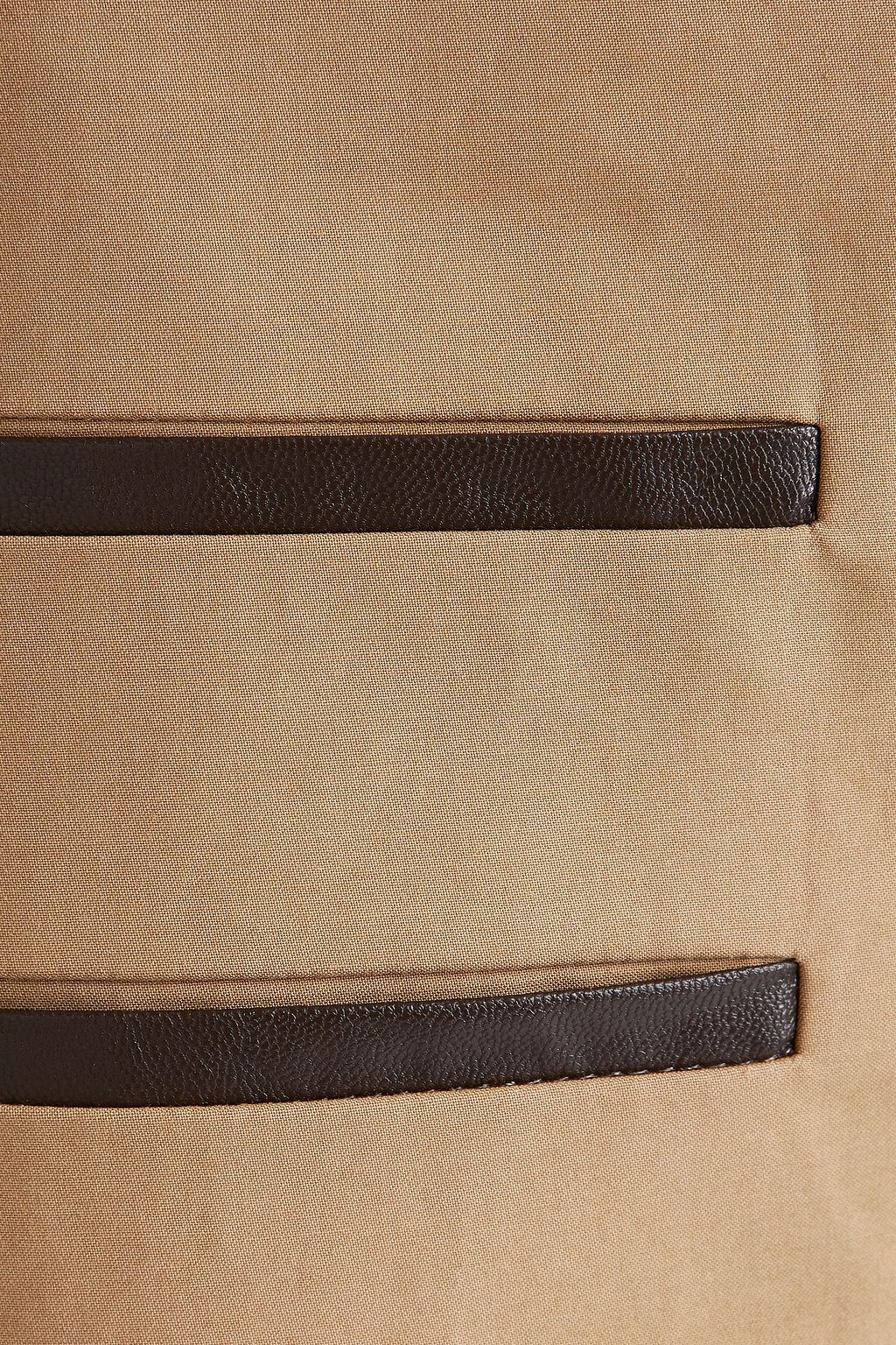 REJINA PYO Faux leather-trimmed cotton wide-leg pants