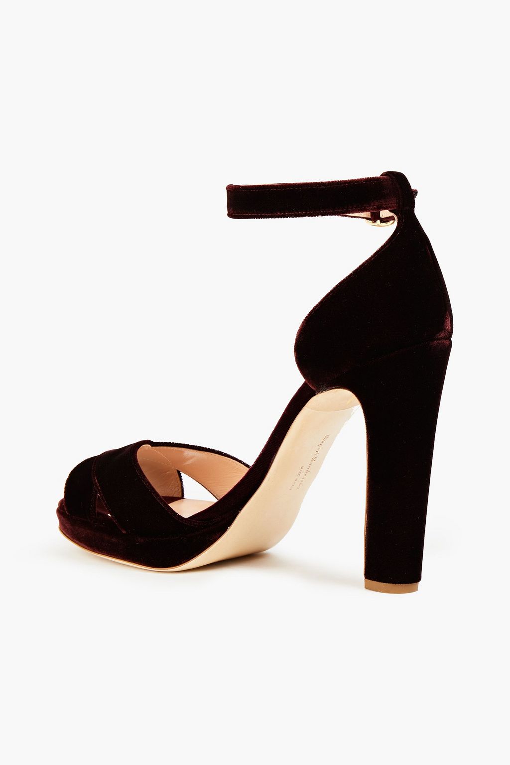 RUPERT SANDERSON Meadow velvet sandals