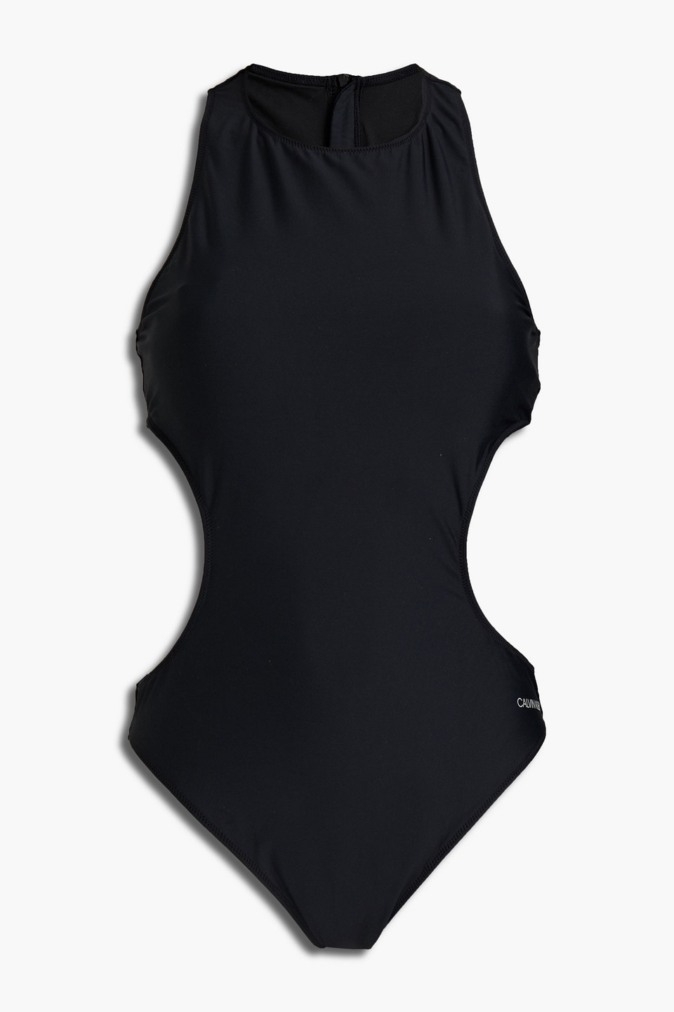 Calvin Klein Cutout Printed Swimsuit In Black