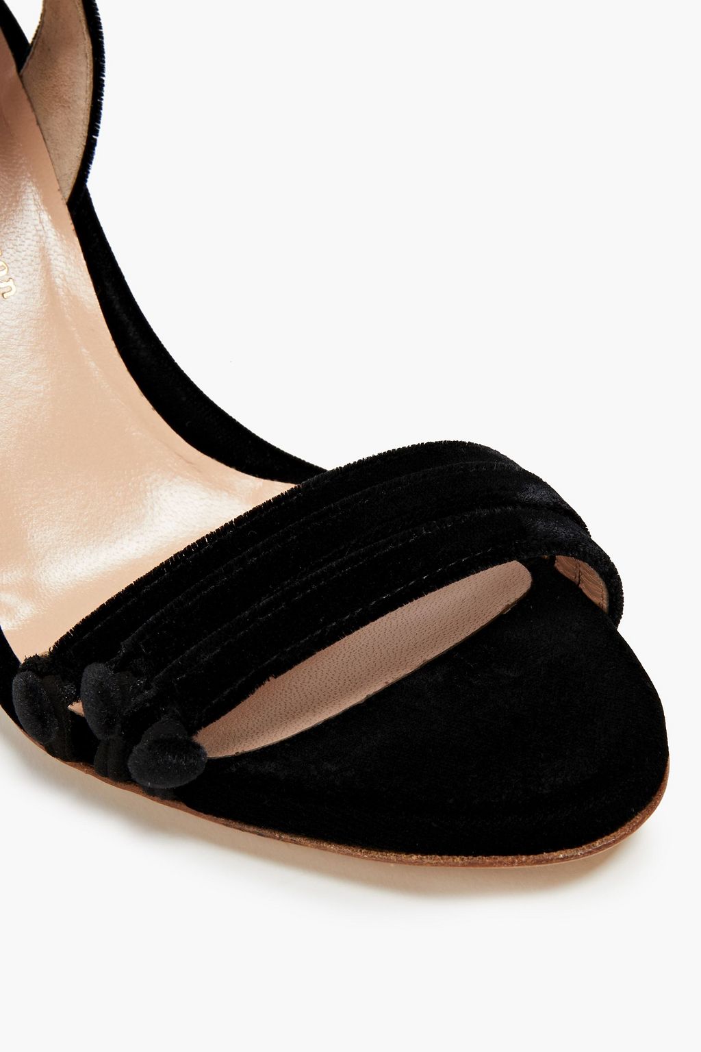 RUPERT SANDERSON Nicolette velvet sandals