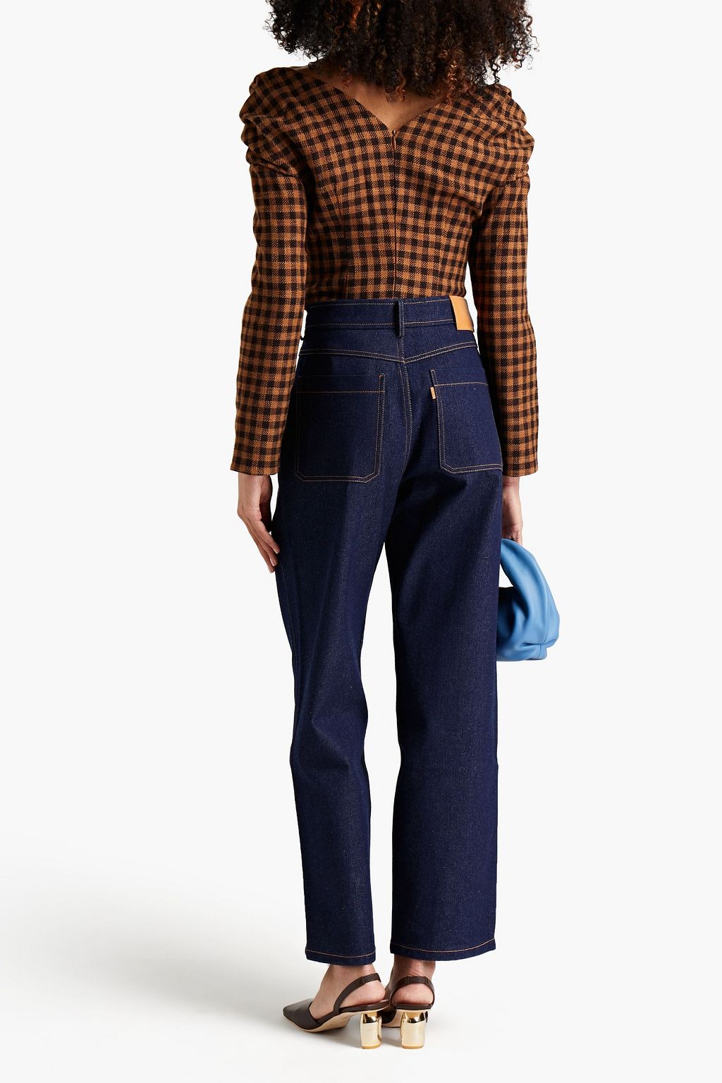 REJINA PYO Pleated high-rise straight-leg jeans
