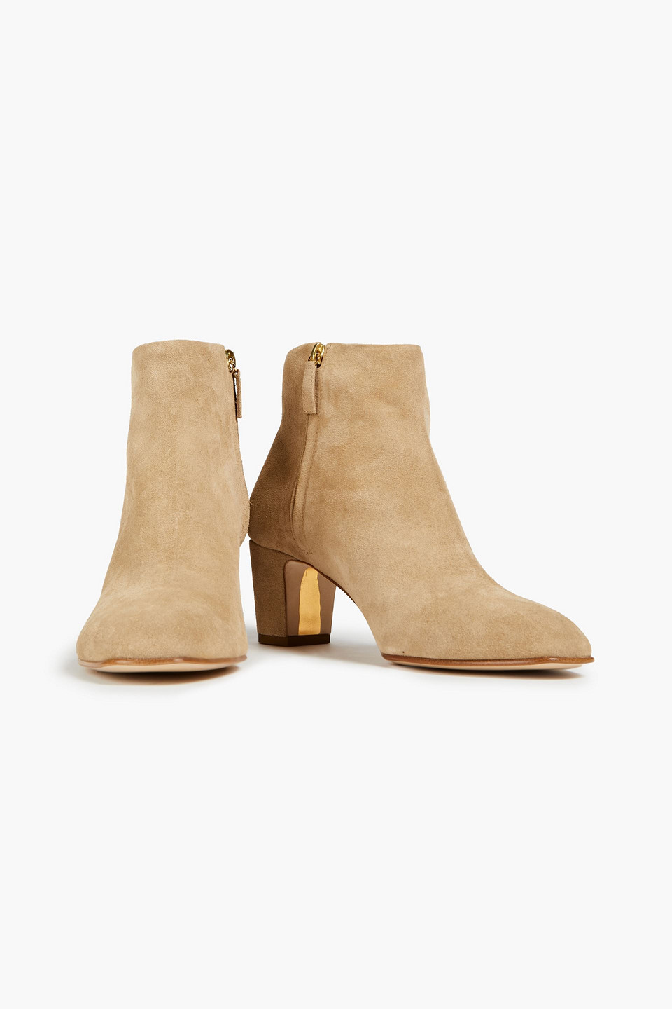 Rupert Sanderson Gracey Suede Ankle Boots In Beige