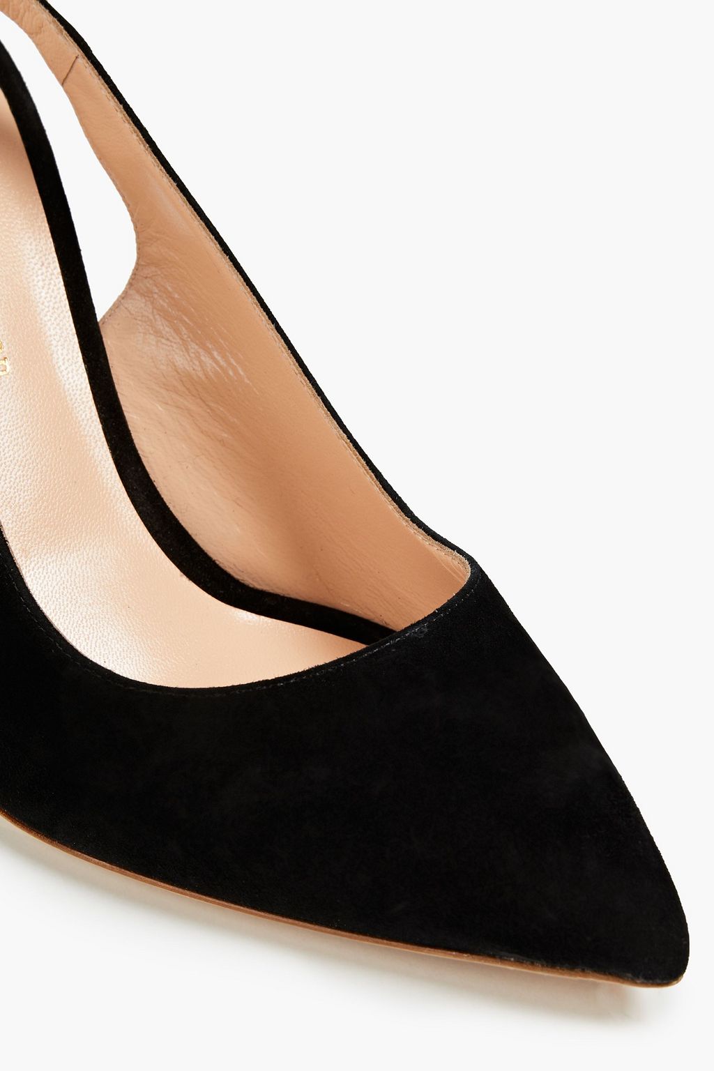 RUPERT SANDERSON Diana suede slingback pumps