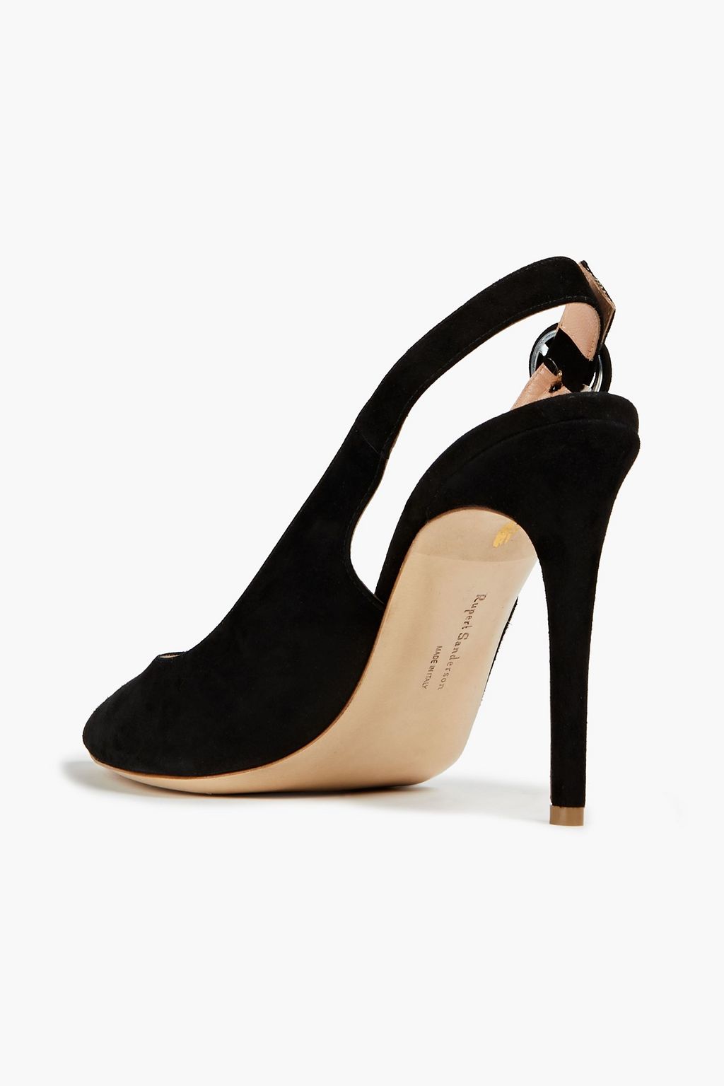 RUPERT SANDERSON Diana suede slingback pumps
