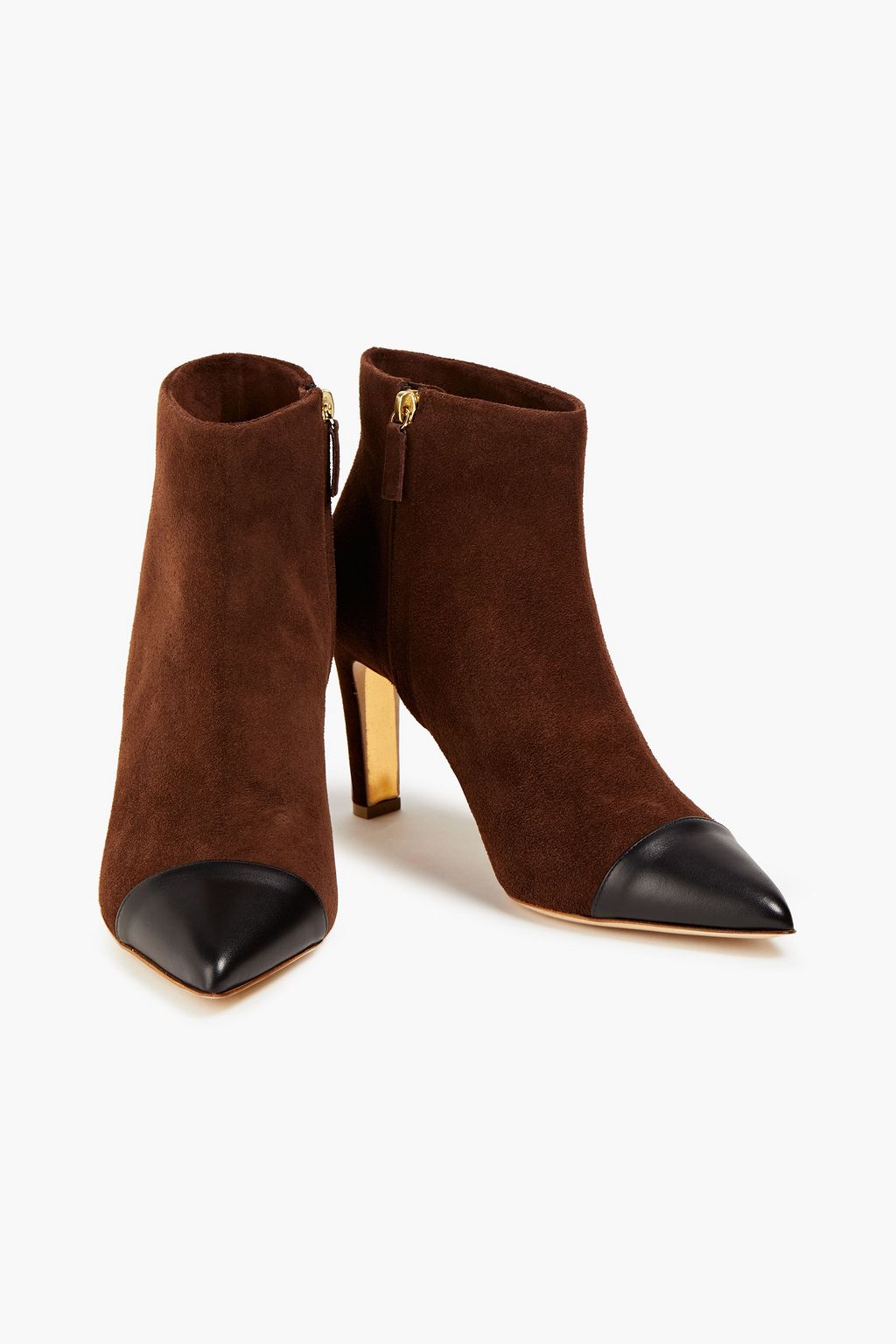 RUPERT SANDERSON Warrior leather-trimmed suede ankle boots