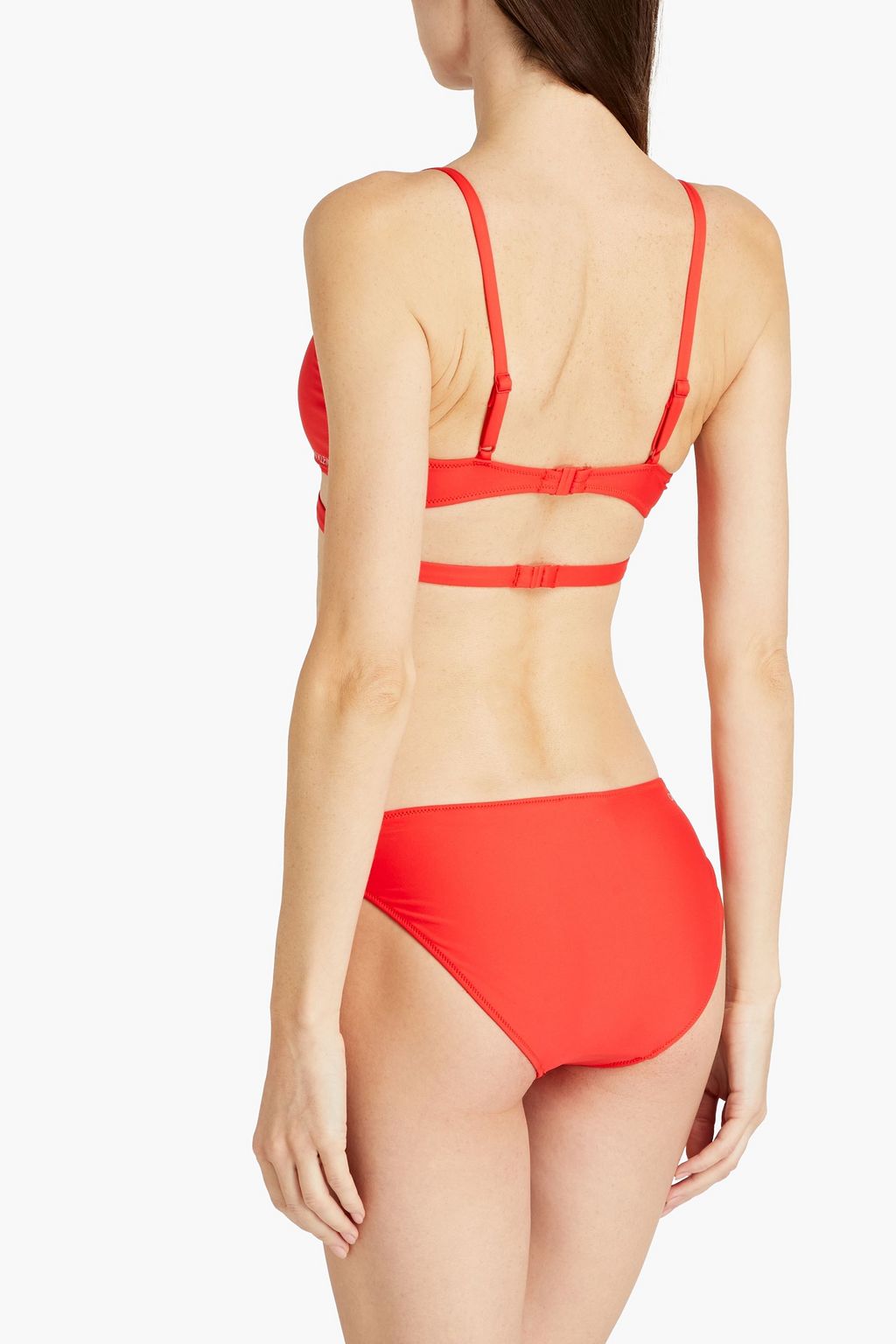 CALVIN KLEIN Cutout printed bikini top
