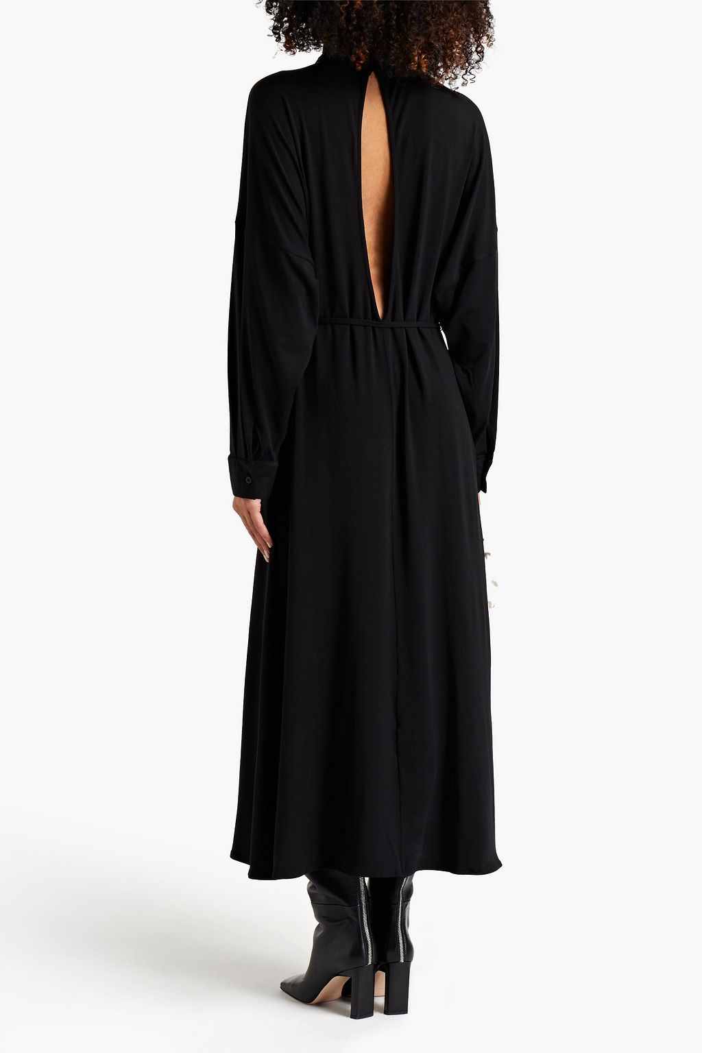 BITE STUDIOS Belted Tencel-blend stretch-jersey midi dress