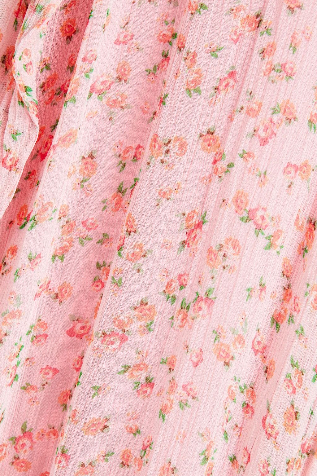 GHOST LONDON Loia tie-back paneled floral-print crepon midi dress
