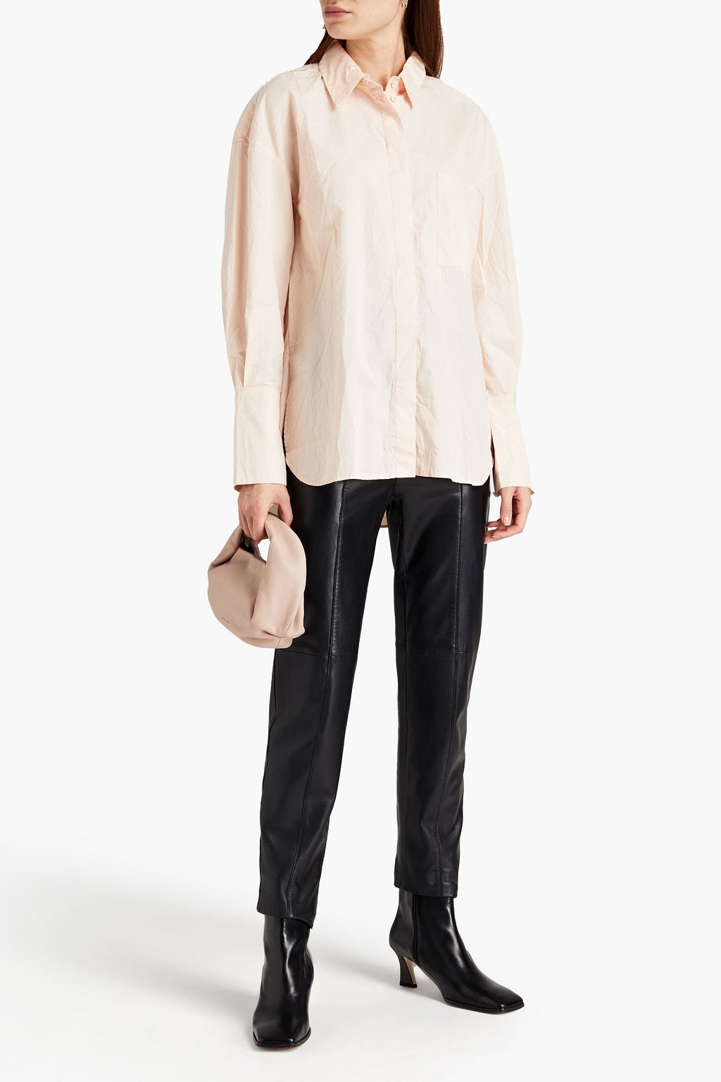 BITE STUDIOS Crinkled cotton-poplin shirt