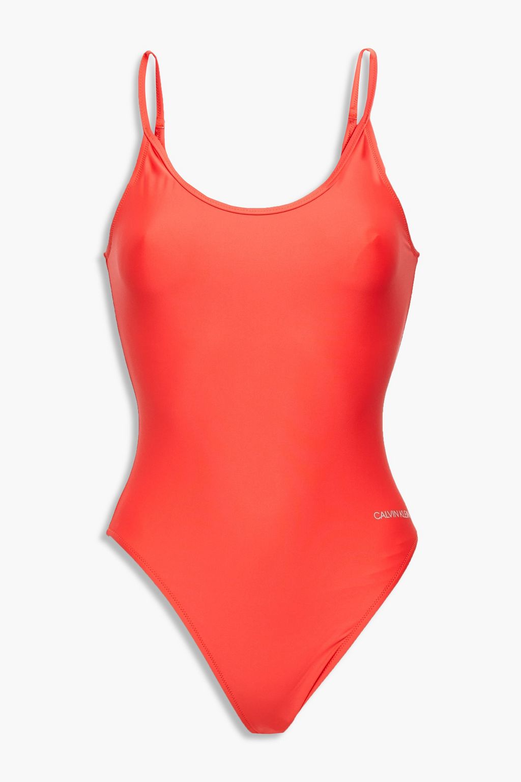 Tomato red Printed swimsuit | CALVIN KLEIN | THE OUTNET