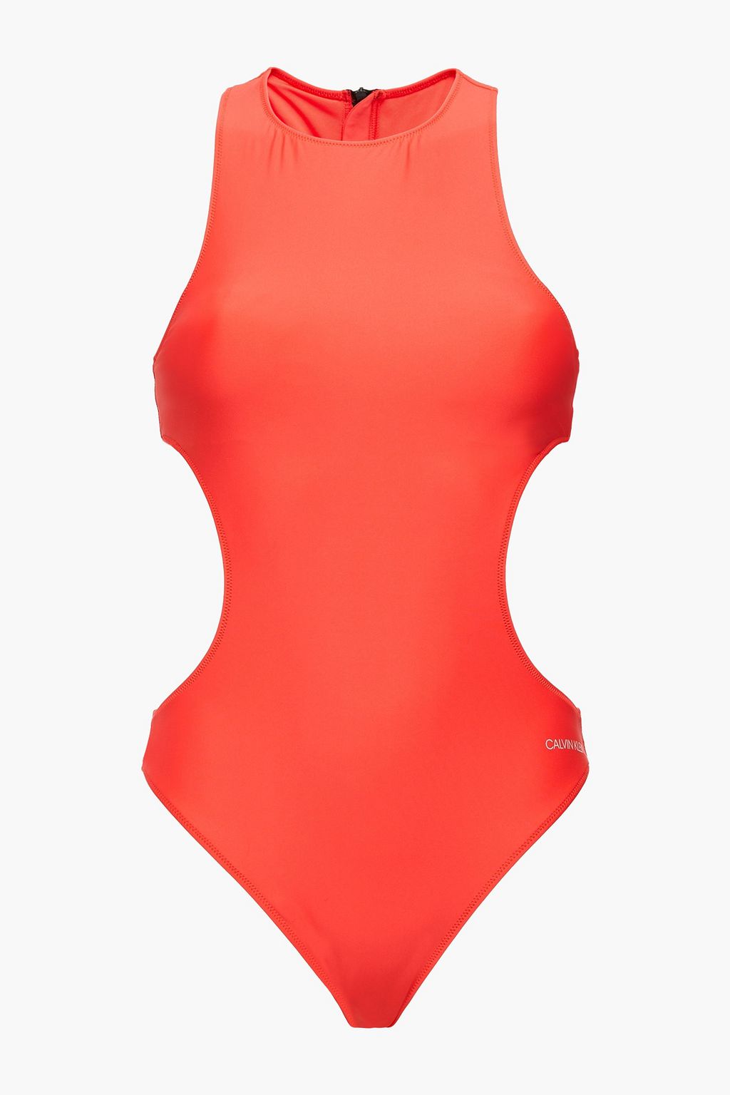 calvin klein red one piece swimsuit
