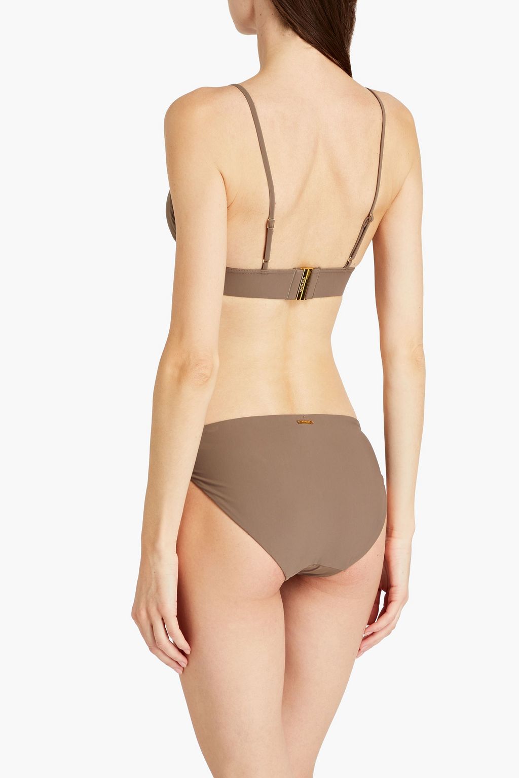 CALVIN KLEIN Metallic-trimmed triangle bikini top