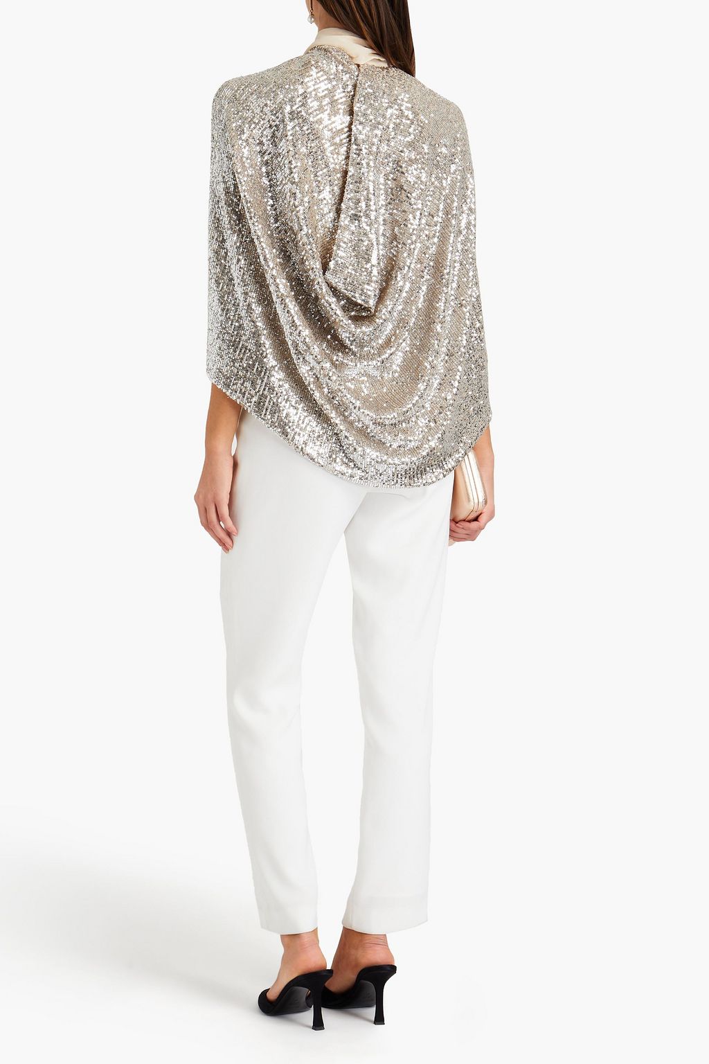 MAGDA BUTRYM Medford tie-neck sequined chiffon cape