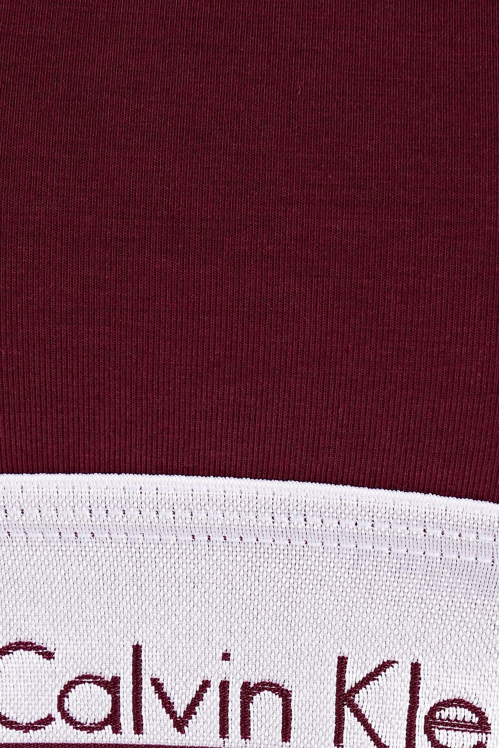 CALVIN KLEIN Cotton-blend jersey bralette