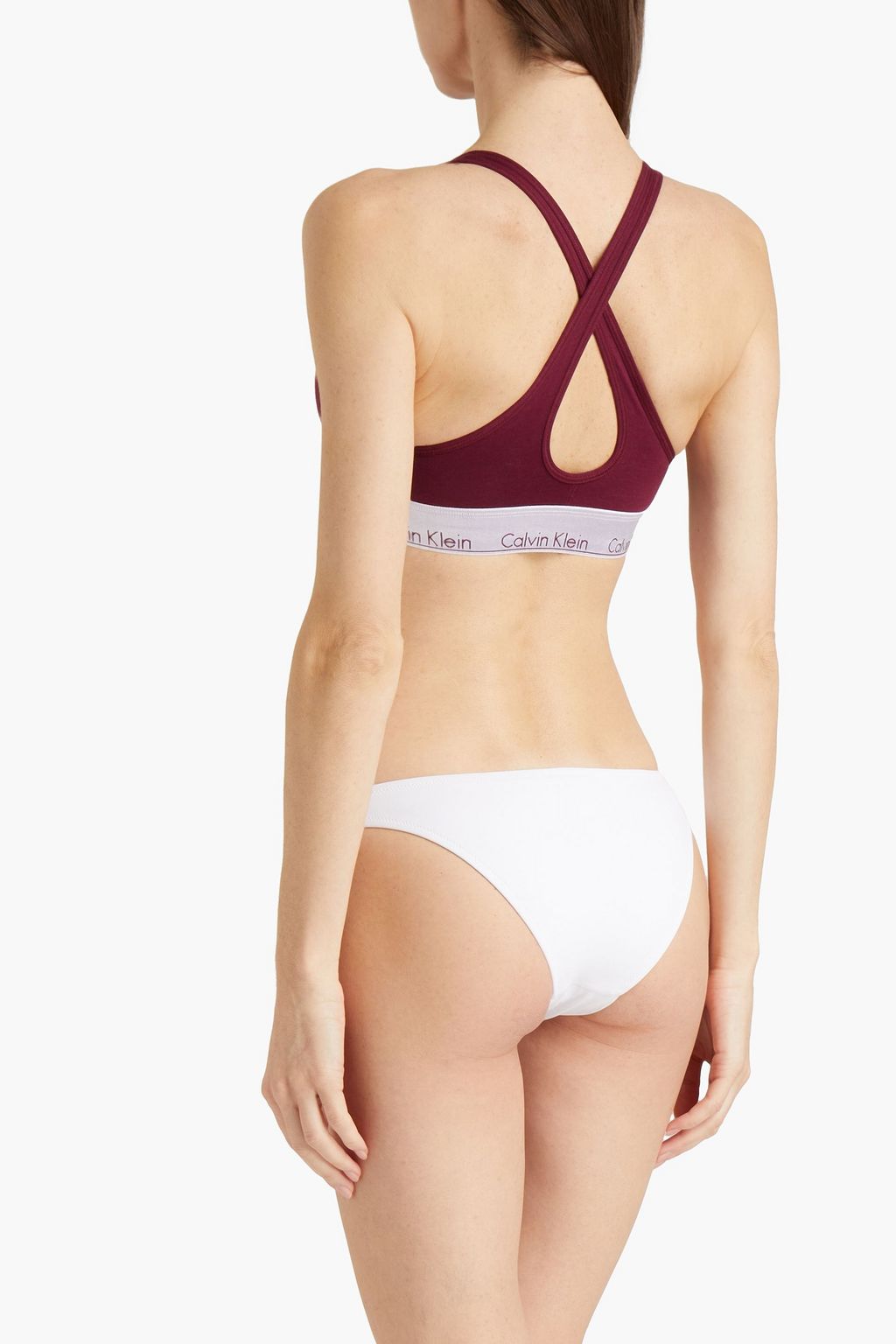 CALVIN KLEIN Cotton-blend jersey bralette