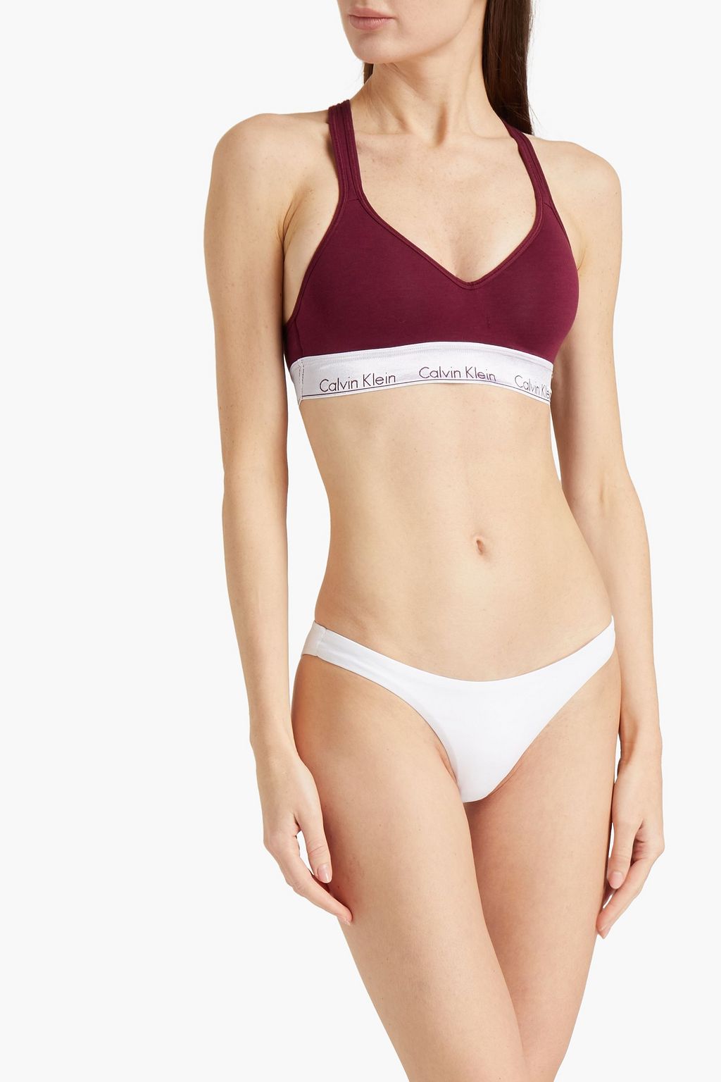 CALVIN KLEIN Cotton-blend jersey bralette