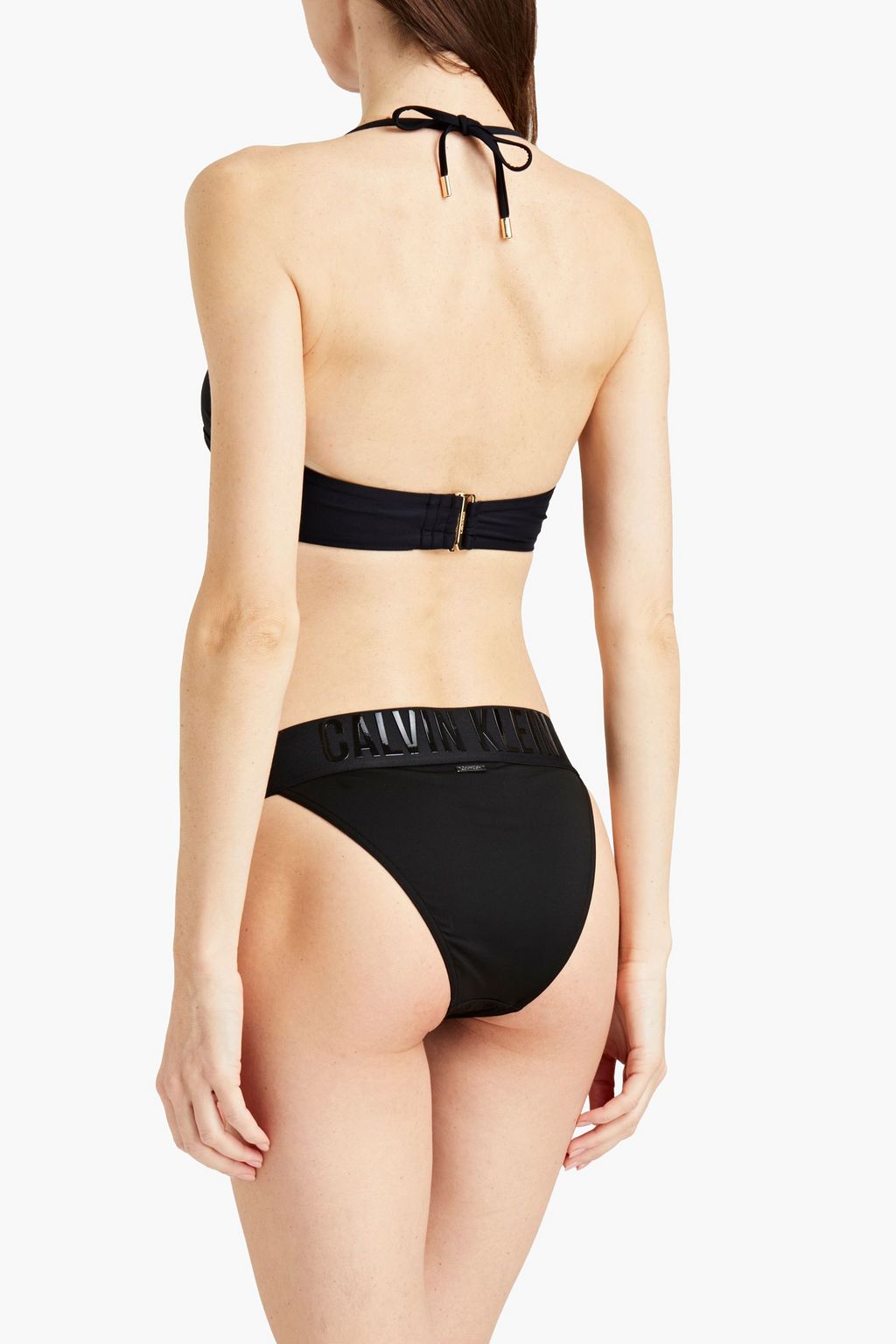 CALVIN KLEIN Mesh-paneled mid-rise bikini briefs