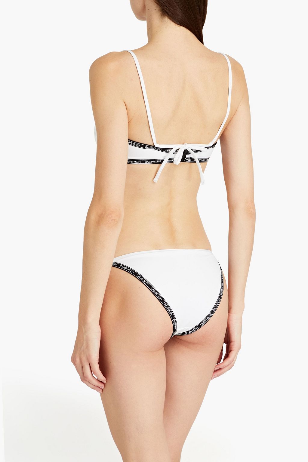 CALVIN KLEIN Monogram-trimmed bikini top