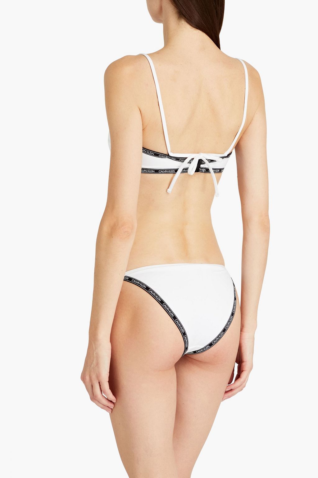 CALVIN KLEIN Monogram-trimmed low-rise bikini briefs