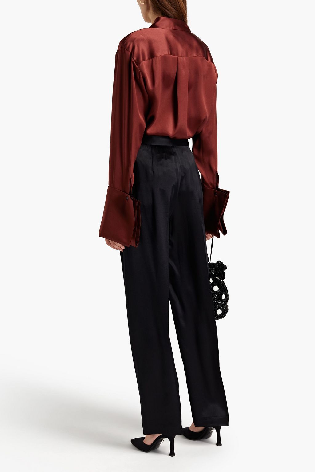 BITE STUDIOS Silk-satin wide-leg pants