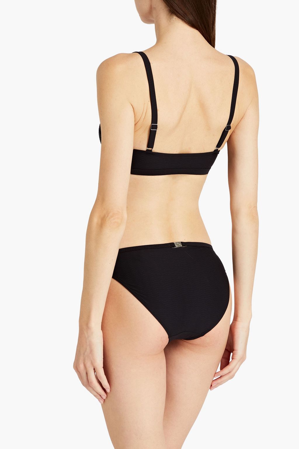 CALVIN KLEIN Stretch-piquè bikini top